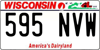 WI license plate 595NVW