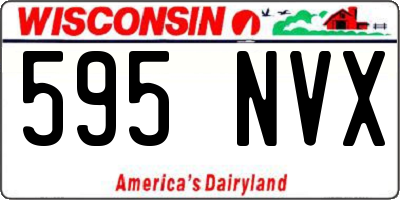 WI license plate 595NVX