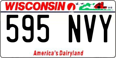 WI license plate 595NVY