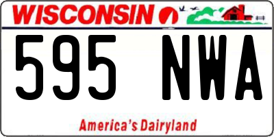 WI license plate 595NWA