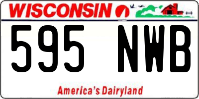 WI license plate 595NWB