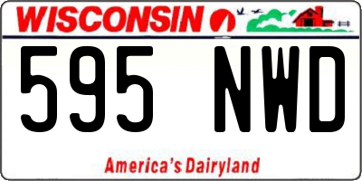 WI license plate 595NWD