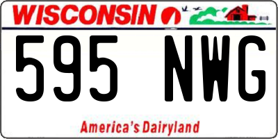 WI license plate 595NWG