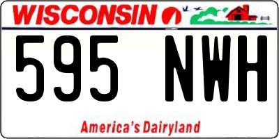 WI license plate 595NWH