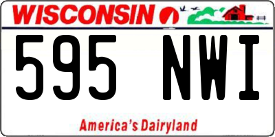WI license plate 595NWI