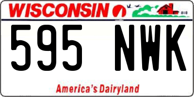 WI license plate 595NWK