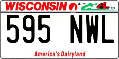 WI license plate 595NWL