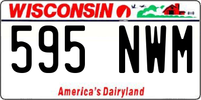 WI license plate 595NWM