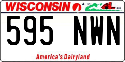 WI license plate 595NWN