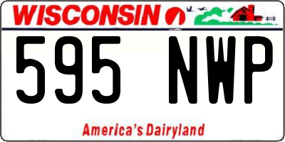 WI license plate 595NWP