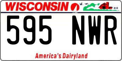 WI license plate 595NWR