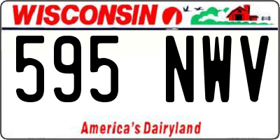 WI license plate 595NWV