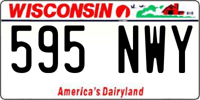 WI license plate 595NWY