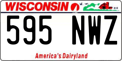 WI license plate 595NWZ