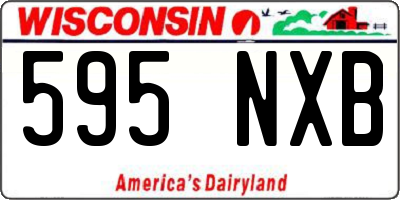 WI license plate 595NXB