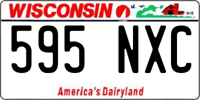 WI license plate 595NXC