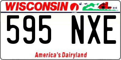 WI license plate 595NXE