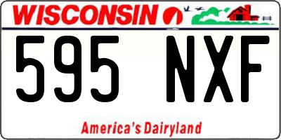 WI license plate 595NXF