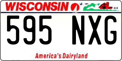 WI license plate 595NXG