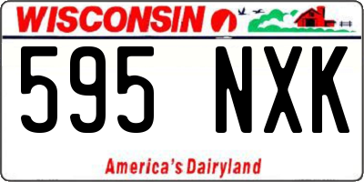 WI license plate 595NXK