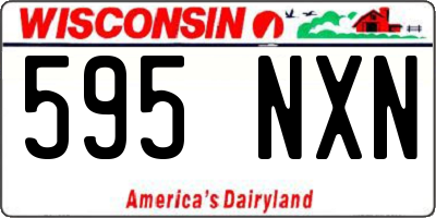 WI license plate 595NXN