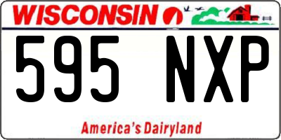 WI license plate 595NXP