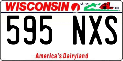 WI license plate 595NXS
