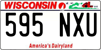 WI license plate 595NXU