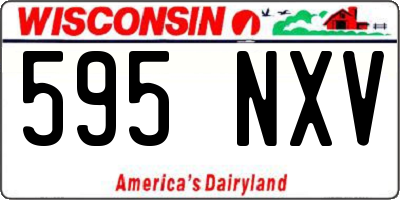 WI license plate 595NXV