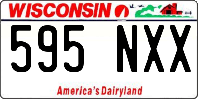 WI license plate 595NXX