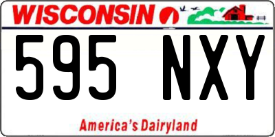 WI license plate 595NXY