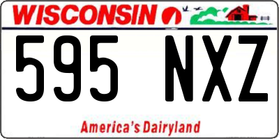 WI license plate 595NXZ