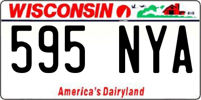 WI license plate 595NYA