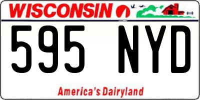 WI license plate 595NYD