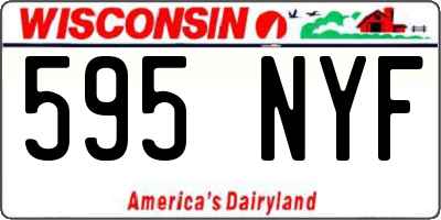WI license plate 595NYF