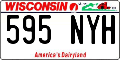 WI license plate 595NYH