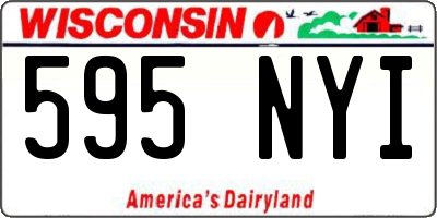 WI license plate 595NYI