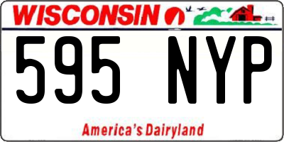 WI license plate 595NYP
