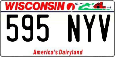 WI license plate 595NYV