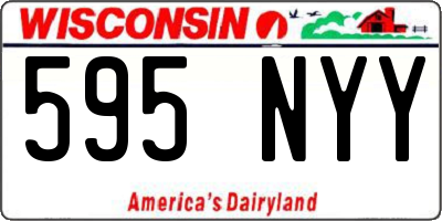 WI license plate 595NYY