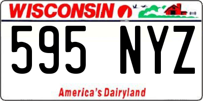 WI license plate 595NYZ