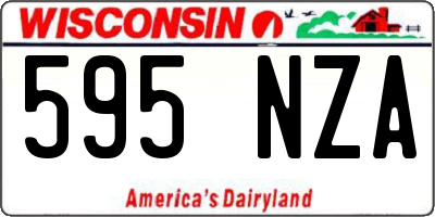WI license plate 595NZA