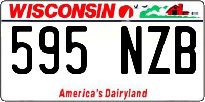 WI license plate 595NZB