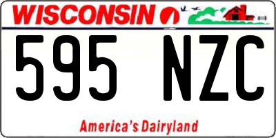WI license plate 595NZC