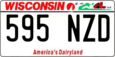 WI license plate 595NZD