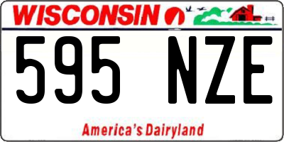 WI license plate 595NZE