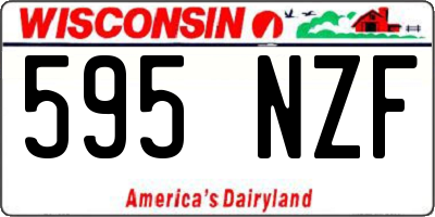 WI license plate 595NZF