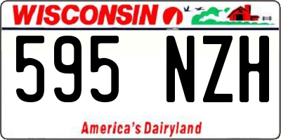 WI license plate 595NZH