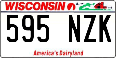 WI license plate 595NZK
