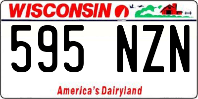 WI license plate 595NZN
